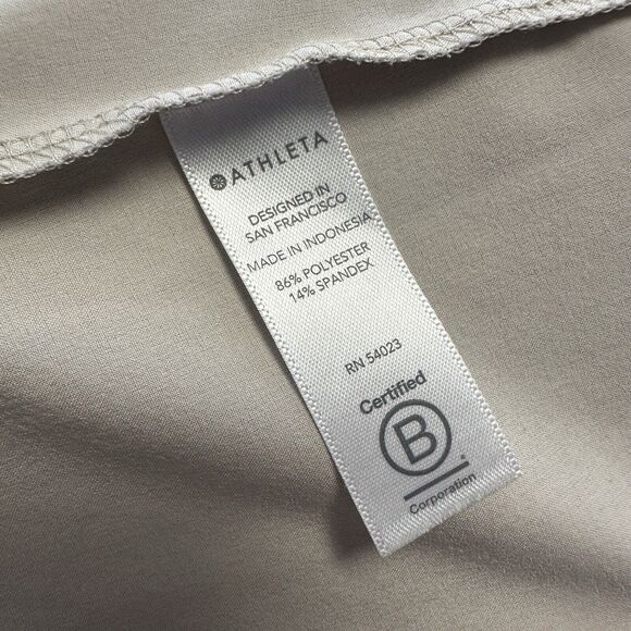 Athleta Skyline II Pants Abalone Gray Taupe Pleated Tie Waist Taper Size 6 - Picture 8 of 9